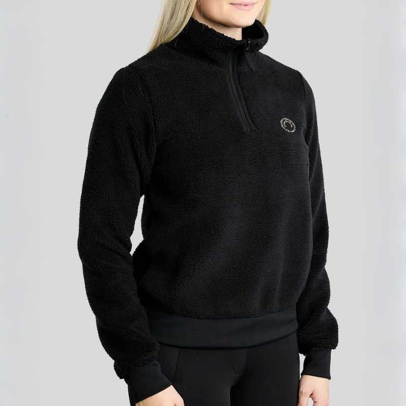 Teddy Fleece MoEbba Q-Zip Black