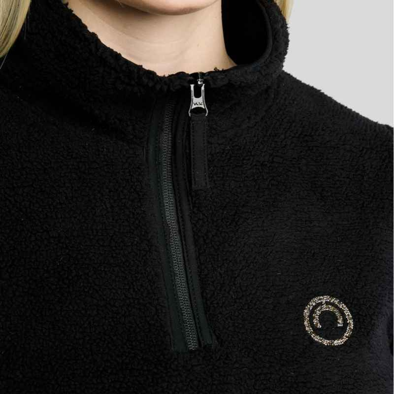 Teddy Fleece MoEbba Q-Zip Black