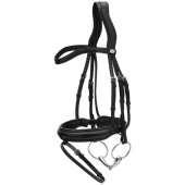 Dressage Bridle Medium Noseband Soft Collection Black Dressage Bridle Medium Noseband Soft Collection Black