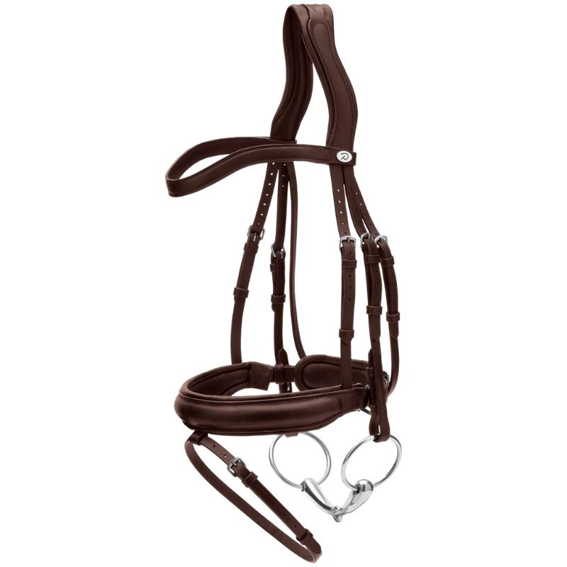 Dressage Bridle Medium Noseband Soft Collection Brown
