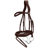 Dressage Bridle Medium Noseband Soft Collection Brown Dressage Bridle Medium Noseband Soft Collection Brown