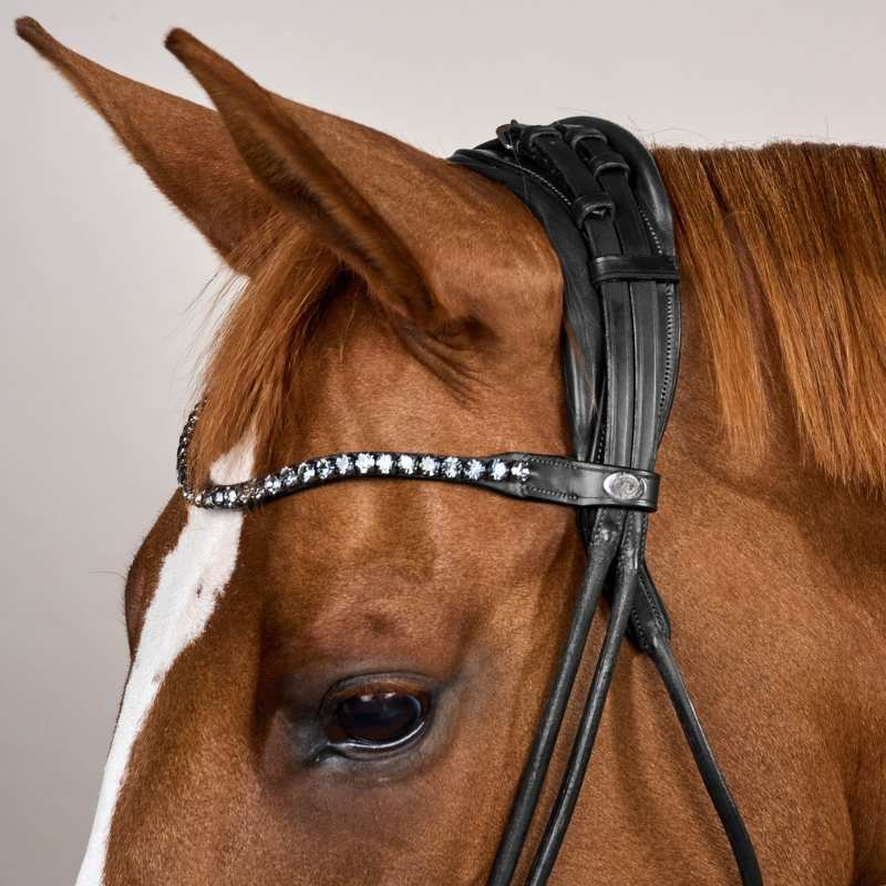 Dressage Bridle Wide Noseband Soft Collection Black