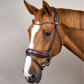 Dressage Bridle Wide Noseband Soft Collection Brown Dressage Bridle Wide Noseband Soft Collection Brown