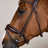 Dressage Bridle Wide Noseband Soft Collection Brown Dressage Bridle Wide Noseband Soft Collection Brown