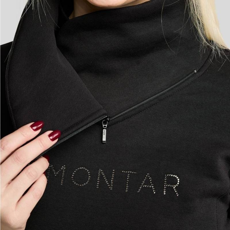 Sweatshirt MoNaja Gun Metal Crystals Black