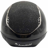Riding Helmet Miss Shield 2.0 Glossy Crystal Fabric Black Riding Helmet Miss Shield 2.0 Glossy Crystal Fabric Black