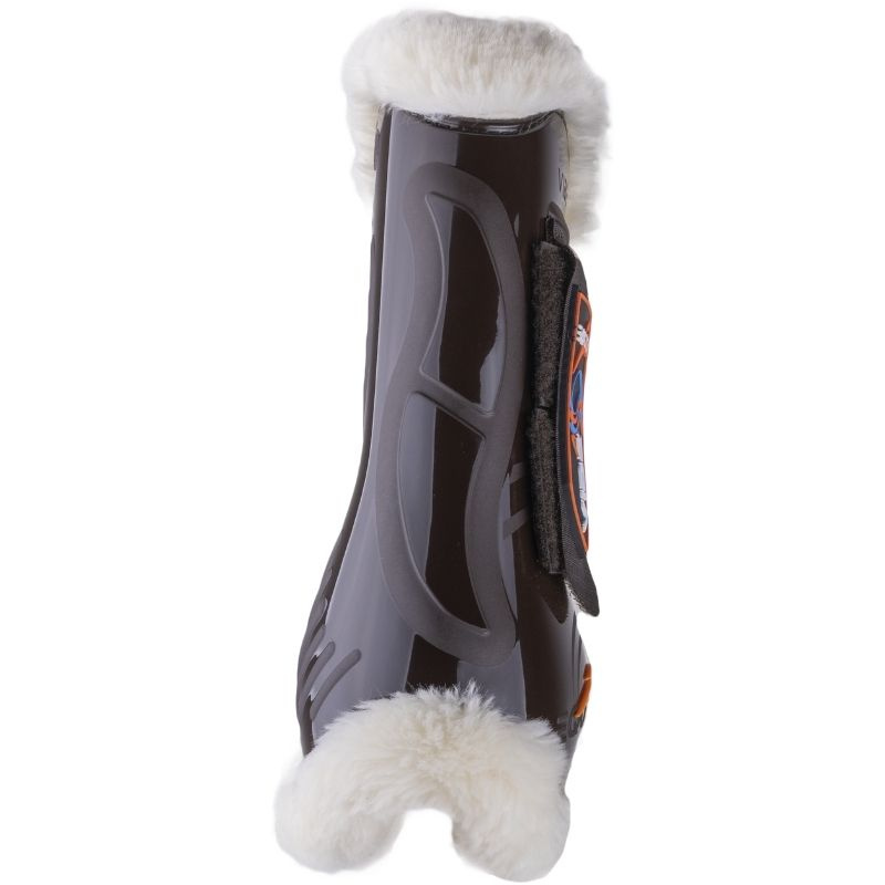 Tendon Boots Vibe Velcro Fluffy Brown