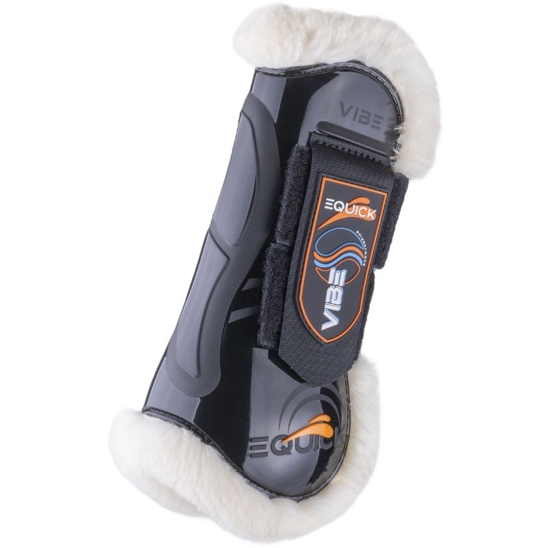 Tendon Boots Vibe Velcro Fluffy Black