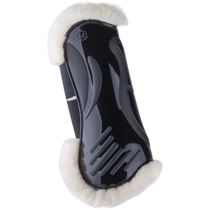 Tendon Boots Vibe Velcro Fluffy Black