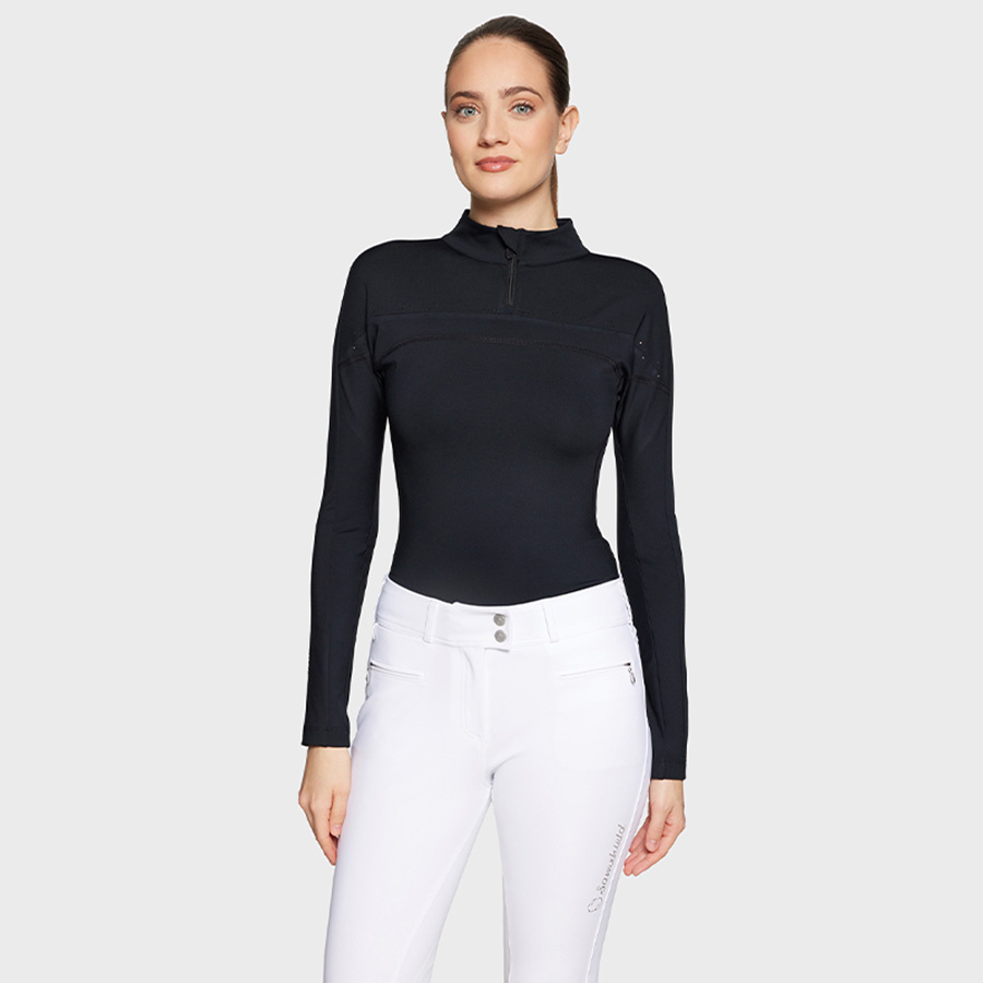 Performance Shirt Amber 1/2 Zip Black