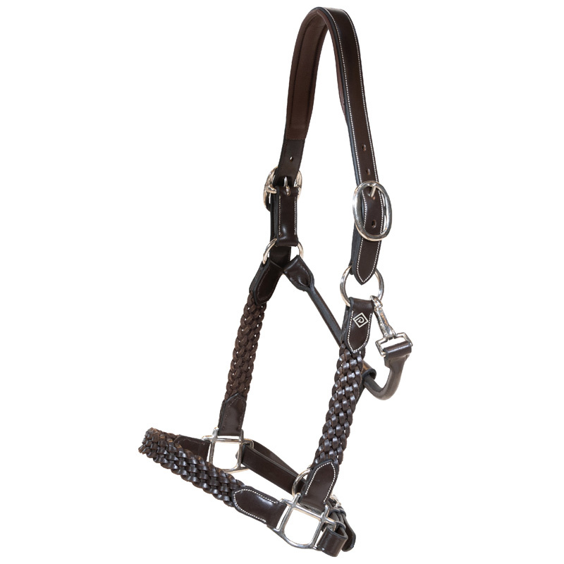 Leather Halter Plaited WBD Brown