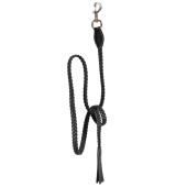 Leather Halter Plaited WBD Black Leather Halter Plaited WBD Black