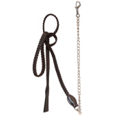 Plaited Lead Rope with Chain Brown Plaited Lead Rope with Chain Brown