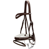 Patent Dressage Bridle with White Padding Collection Brown Patent Dressage Bridle with White Padding Collection Brown
