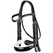 Patent Double Bridle with White Padding Working Collection Black Patent Double Bridle with White Padding Working Collection Black