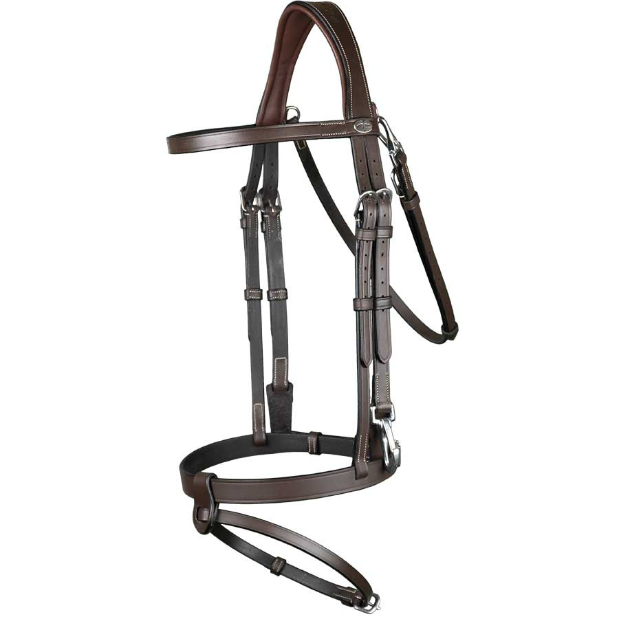 Smooth Noseband Bridle WC Brown