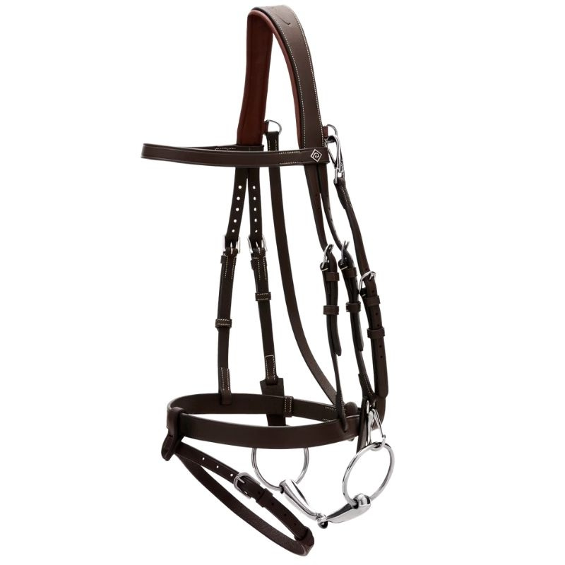 Smooth Noseband Bridle WC Brown