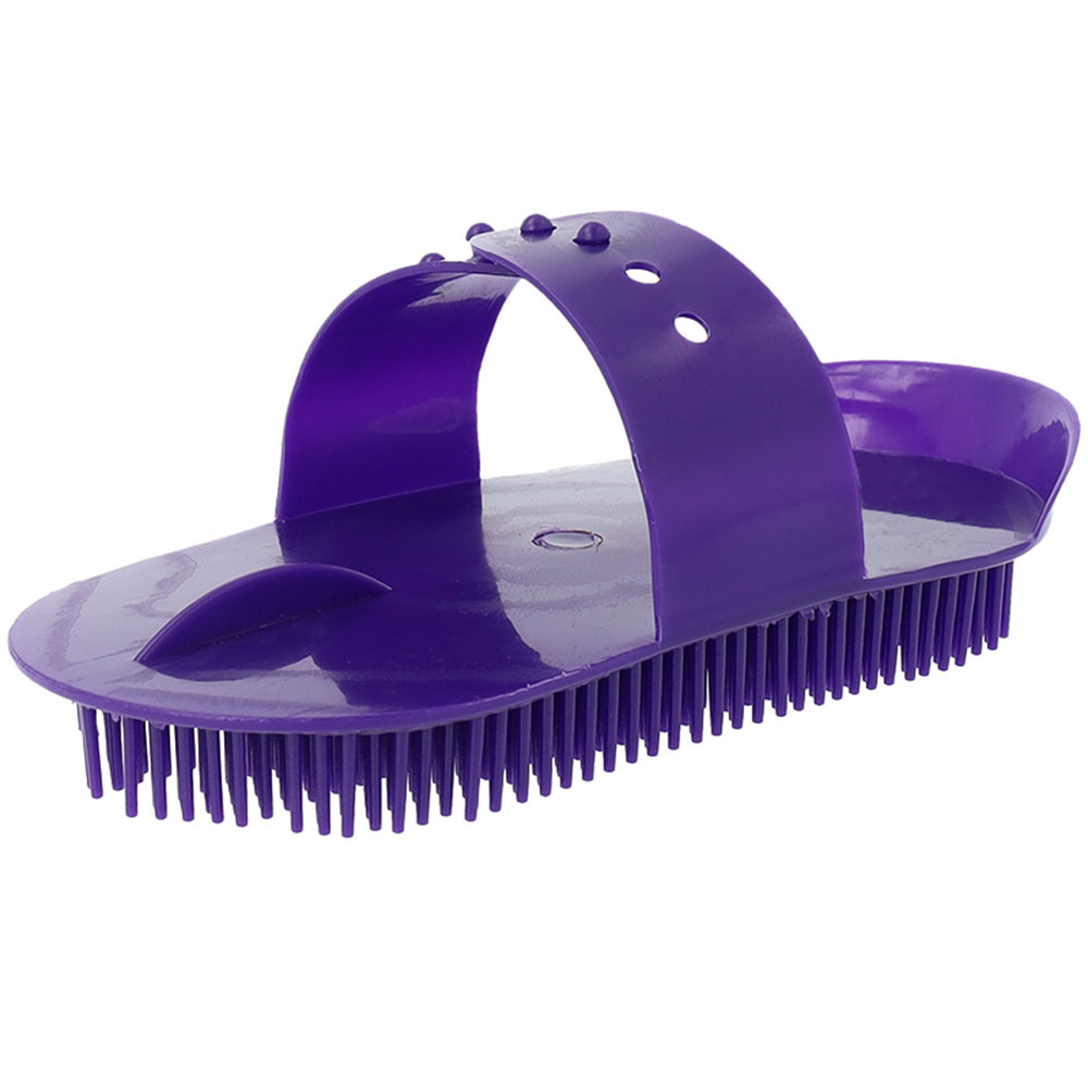 Plastic Curry Comb Essential Purple
